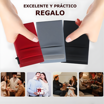 PORTA TARJETA COLOR NEGRO – Protección total, diseño delgado y acceso rápido a tus tarjetas