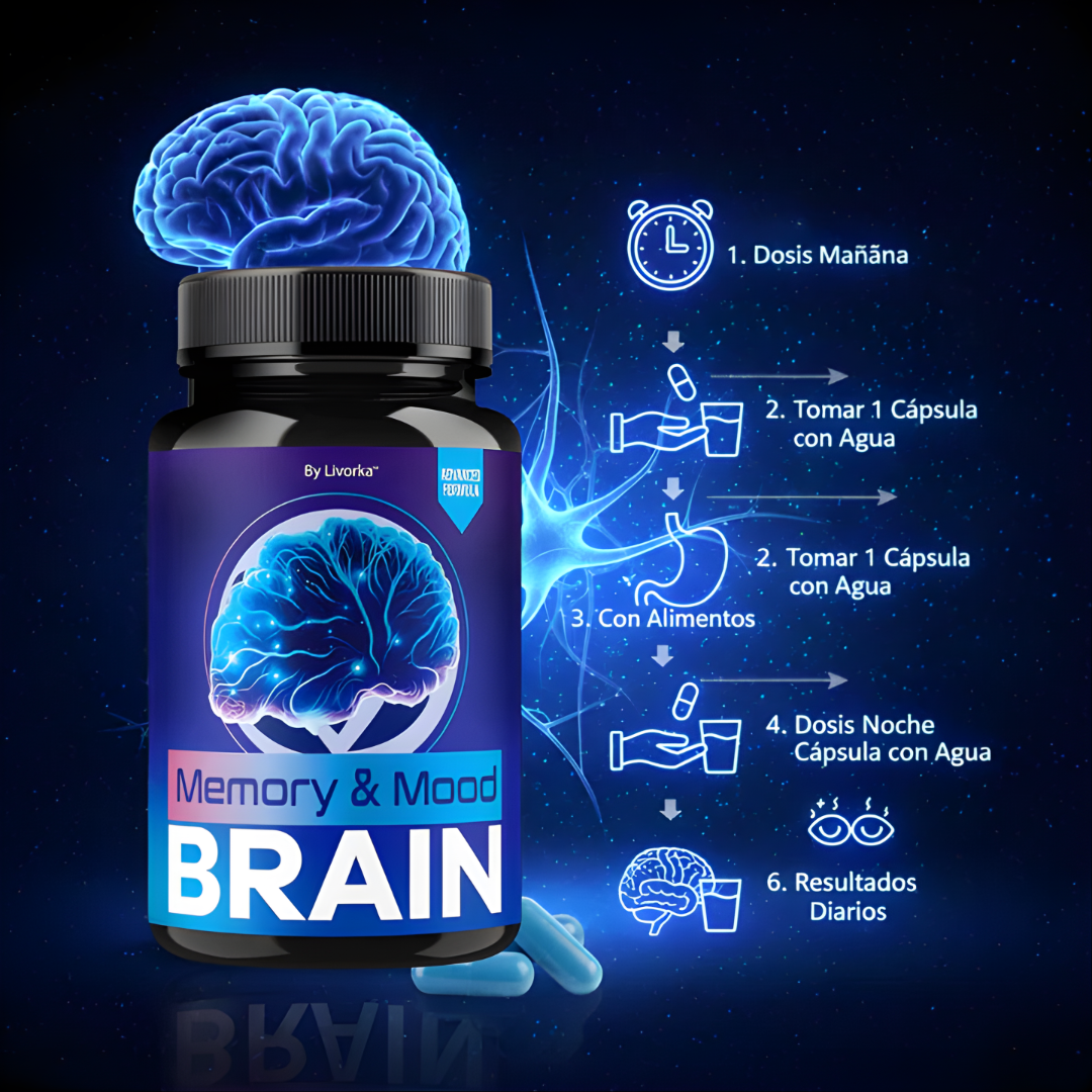 BRAIN SUPLEMENTO PARA LA MEMORIA – Enfoque mental, claridad diaria y apoyo cognitivo para tu rutina