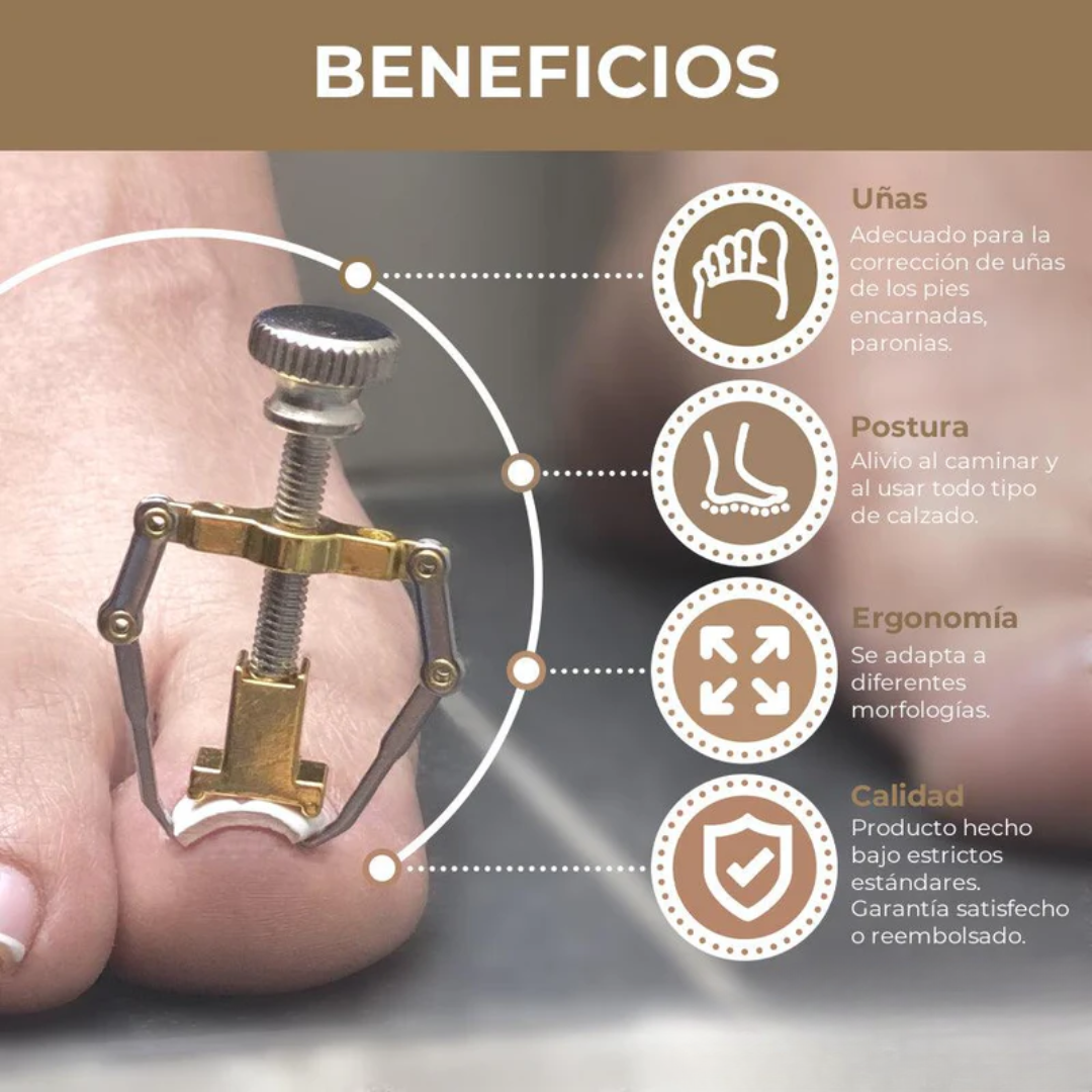 CORRECTOR DE UÑAS ENCARNADAS CON ESTUCHE METÁLICO – Alivio, precisión y cuidado profesional en casa
