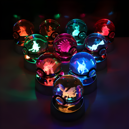 POKEBALL CRISTAL 3D LUMINOSA – Magia, luz y colección en una esfera legendaria