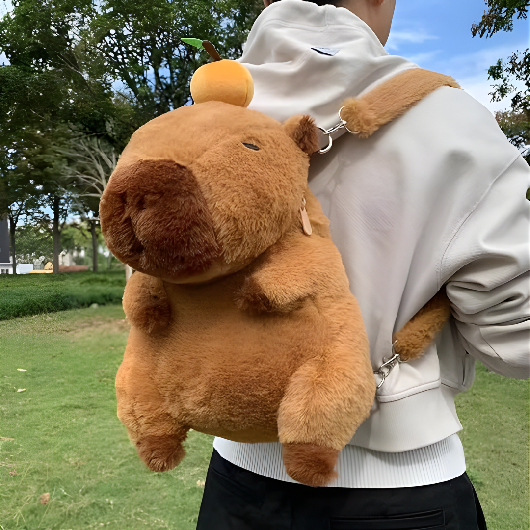 MOCHILA CAPIBARA TIERNO – Suavidad adorable, diseño encantador y comodidad perfecta para acompañarte a todas partes