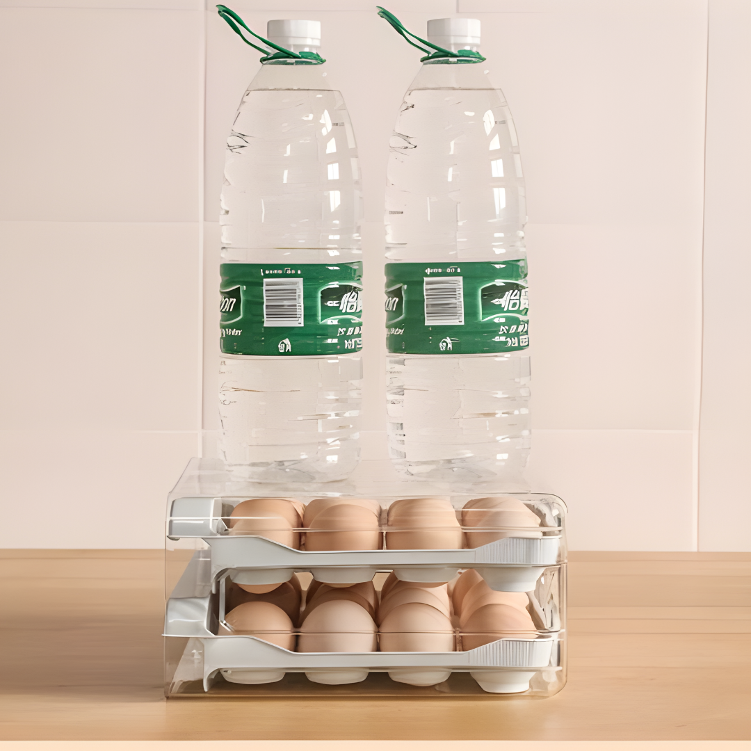 HUEVERA CON GAVETAS PARA 32 HUEVOS – Máxima organización, frescura prolongada y espacio optimizado en tu refrigerador