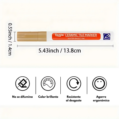 Pack 2 Und. Marcador de Azulejos TileLine Restore - Soluciona grietas, moho y suciedad con una sola pasada.