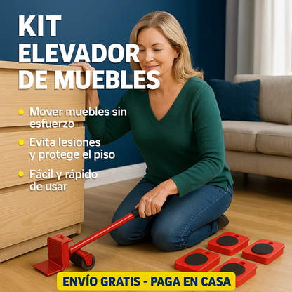 AYUDANTE DE MUDANZA DE PALANCA - Desliza tus muebles sin rayar el piso ni pedir ayuda