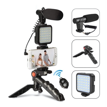 Kit Vlogger ProStream™ - Transforma cualquier lugar en tu propio estudio de grabación portátil