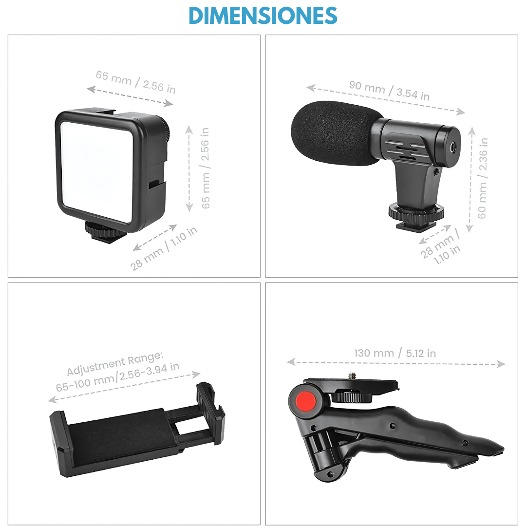KIT CREACIÓN DE CONTENIDO – Producciones más profesionales, mejor imagen y audio en cualquier lugar