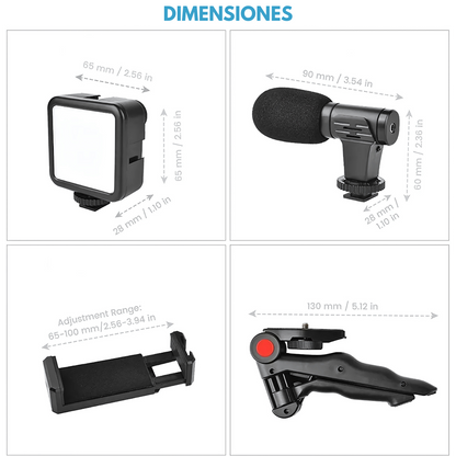 KIT CREACIÓN DE CONTENIDO – Producciones más profesionales, mejor imagen y audio en cualquier lugar