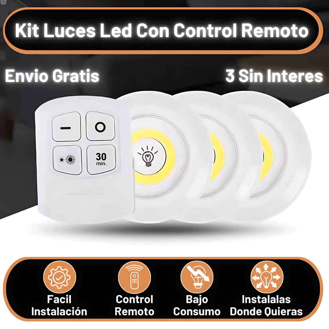 LÁMPARAS LED CON CONTROL - Luz donde la necesites, sin enchufes, sin límites