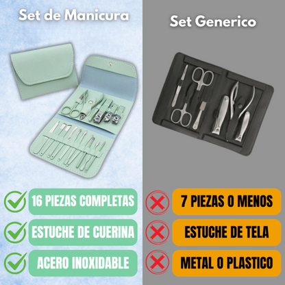 GlamTouch – Set de Manicura y Pedicura 16 en 1