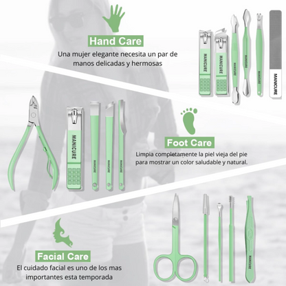 GlamTouch – Set de Manicura y Pedicura 16 en 1