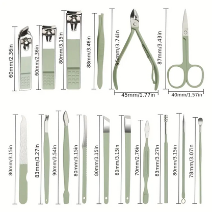 GlamTouch – Set de Manicura y Pedicura 16 en 1