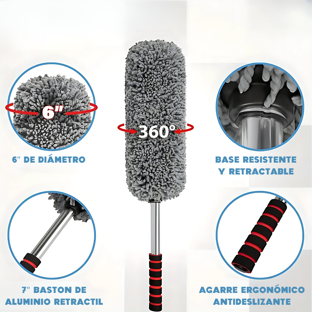 PLUMERO MICROFLEX DUSTER – Adiós al polvo, hola al brillo instantáneo. Porque tu auto merece verse impecable todos los días
