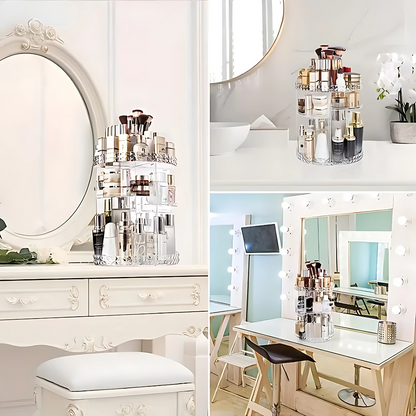 Organizador Beauty Carousel - Todo tu maquillaje al alcance de un giro: ordena tu tocador en segundos.