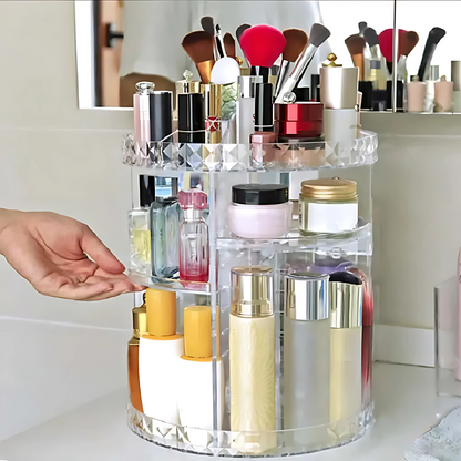 Organizador Beauty Carousel - Todo tu maquillaje al alcance de un giro: ordena tu tocador en segundos.