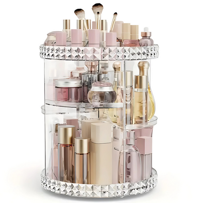 Organizador Beauty Carousel - Todo tu maquillaje al alcance de un giro: ordena tu tocador en segundos.