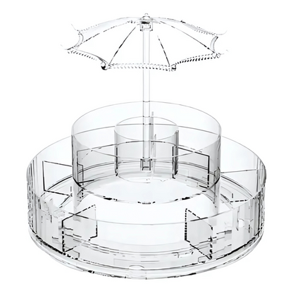 Organizador Giratorio Beauty Carousel - Todo tu maquillaje al alcance de un giro.