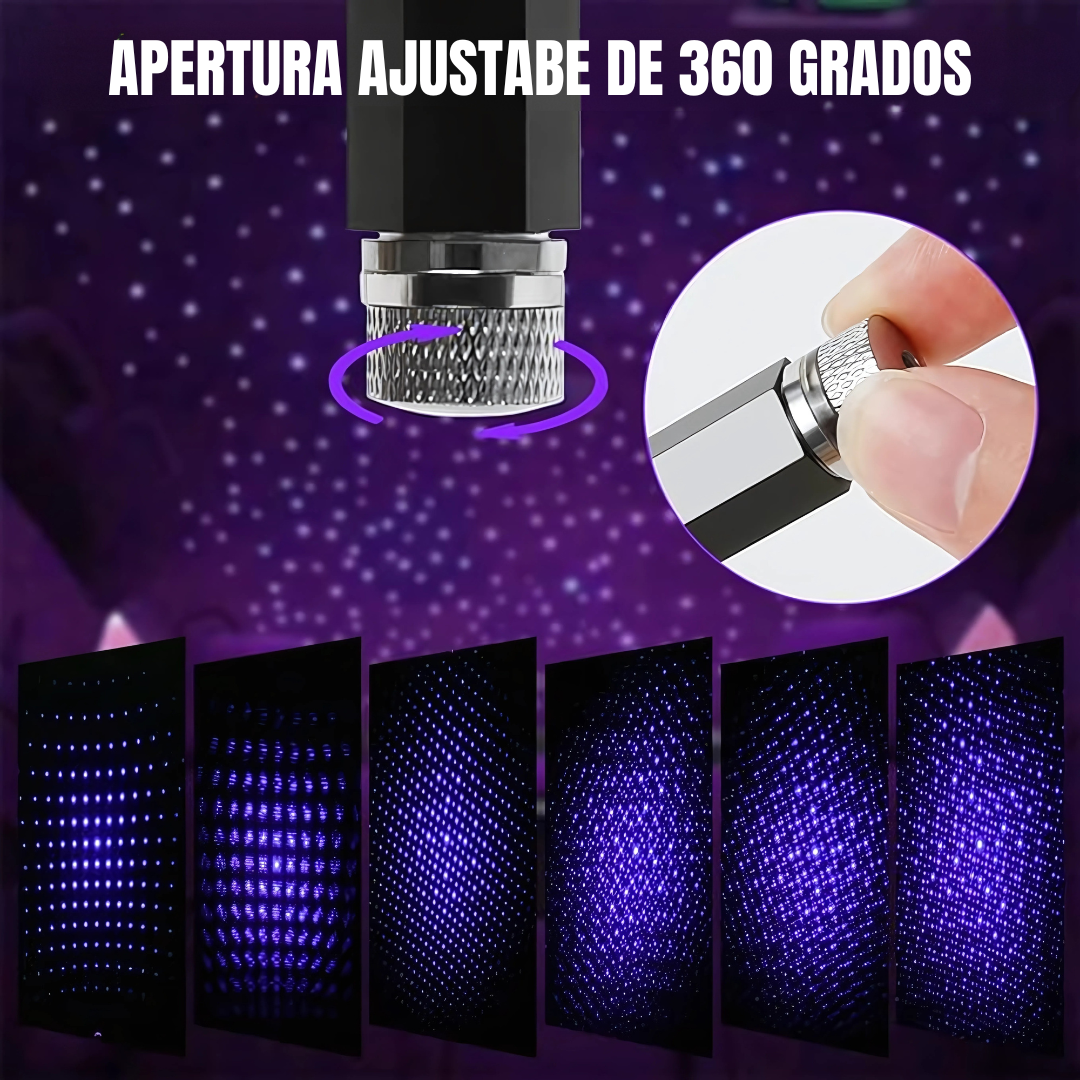 LUZ ESTELAR USB PARA AUTO – Iluminación ambiental premium, estilo elegante y una experiencia de lujo en cada trayecto