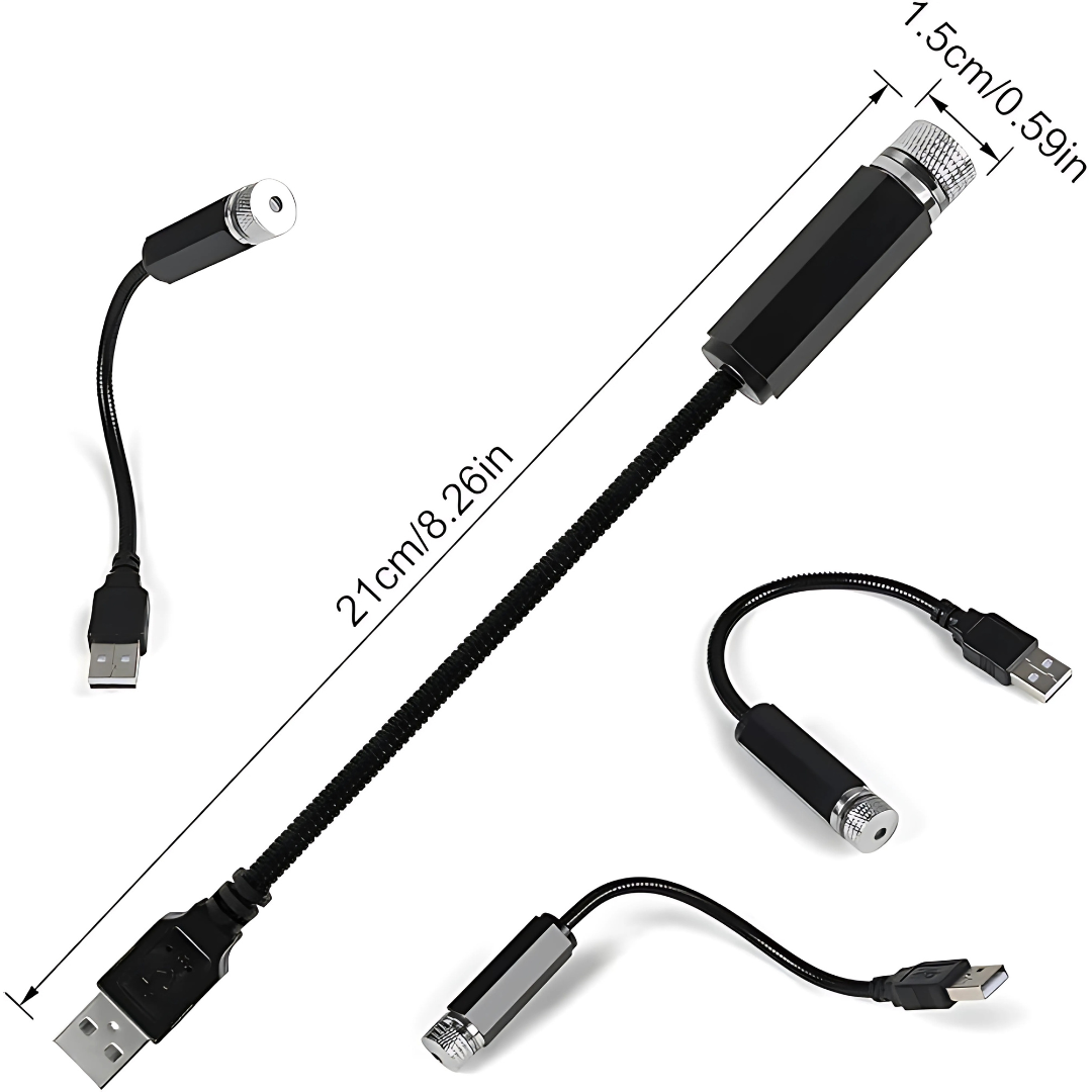 LUZ ESTELAR USB PARA AUTO – Iluminación ambiental premium, estilo elegante y una experiencia de lujo en cada trayecto