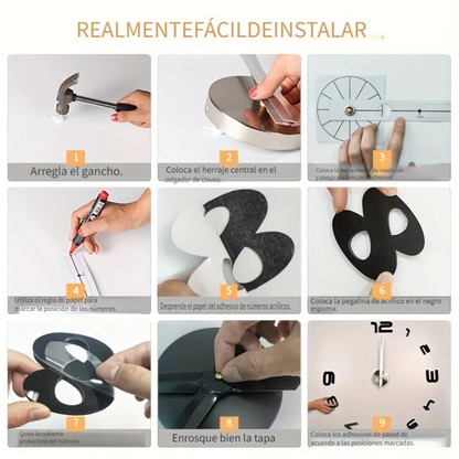 Reloj EchoWall 3D - Transforma tu espacio con elegancia, y nunca pierdas la noción del tiempo.