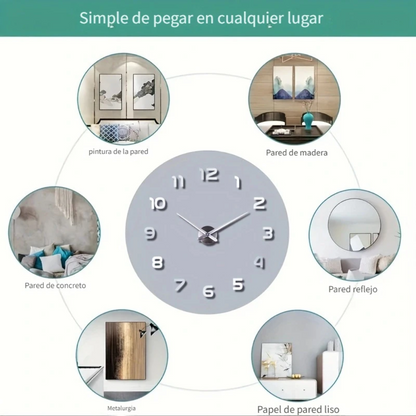 Reloj EchoWall 3D - Transforma tu espacio con elegancia, y nunca pierdas la noción del tiempo.