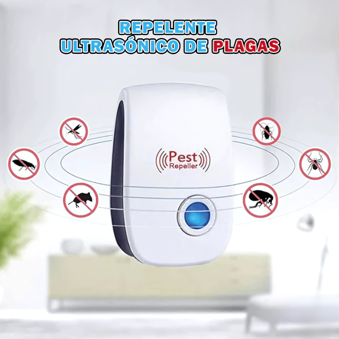 REPELENTE ELECTRÓNICO - Protección invisible contra insectos molestos, día y noche.