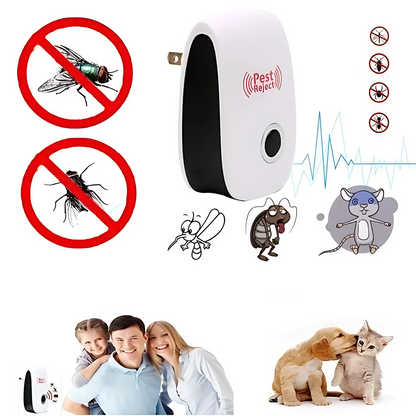 REPELENTE ELECTRÓNICO - Protección invisible contra insectos molestos, día y noche.