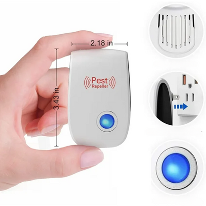 REPELENTE ELECTRÓNICO - Protección invisible contra insectos molestos, día y noche.