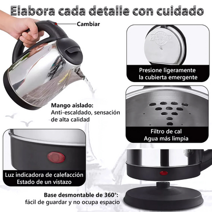 Tetera Eléctrica QuickBoil Pro - Eficiencia energética y seguridad en cada hervido.