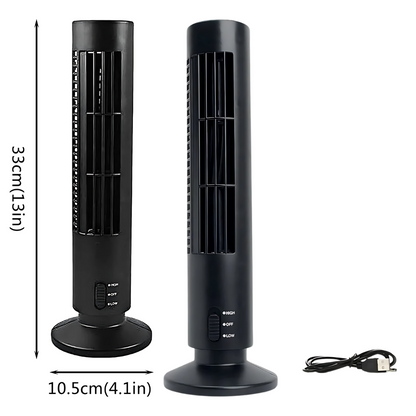 Mini Ventilador CoolEdge Tower - Potente en frescura, discreto en sonido.