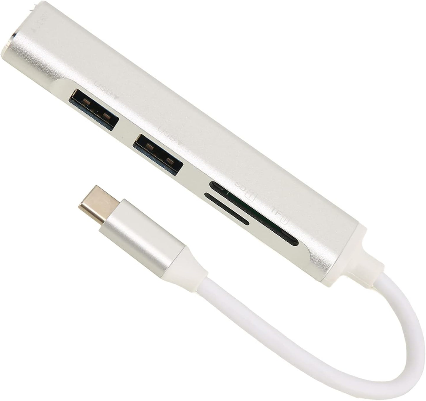 HUB TIPO C 5 EN 1 - (3 PUERTOS USB, 1 PUERTO SD, 1 PUERTO TF)